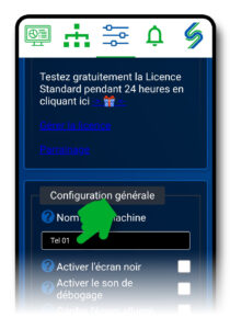 Trường tên thiết bị trong phần cài đặt của sayseeshow.io