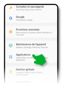 Menu Cài đặt của điện thoại Android, mục Ứng dụng